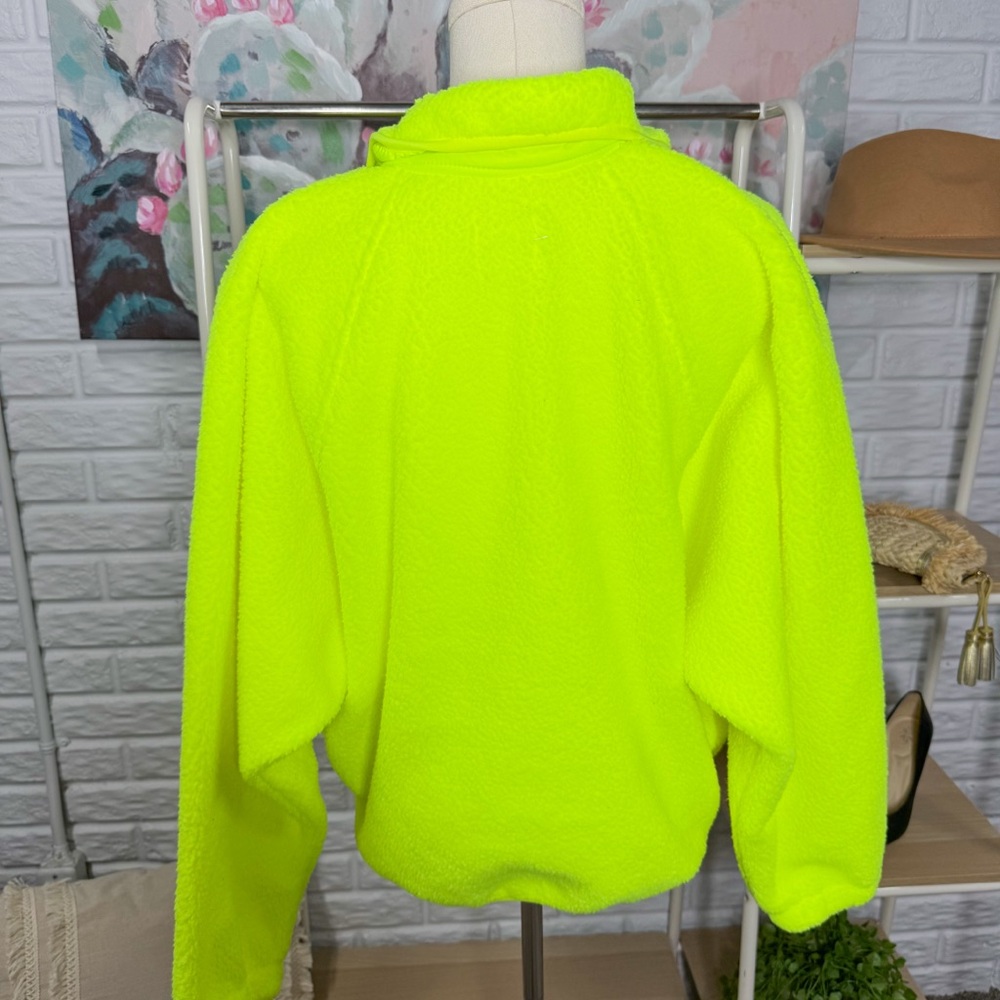 FREE PEOPLE NWOT Hit the Slopes Neon Fleece Jacket (M) - Picture 5 of 6
